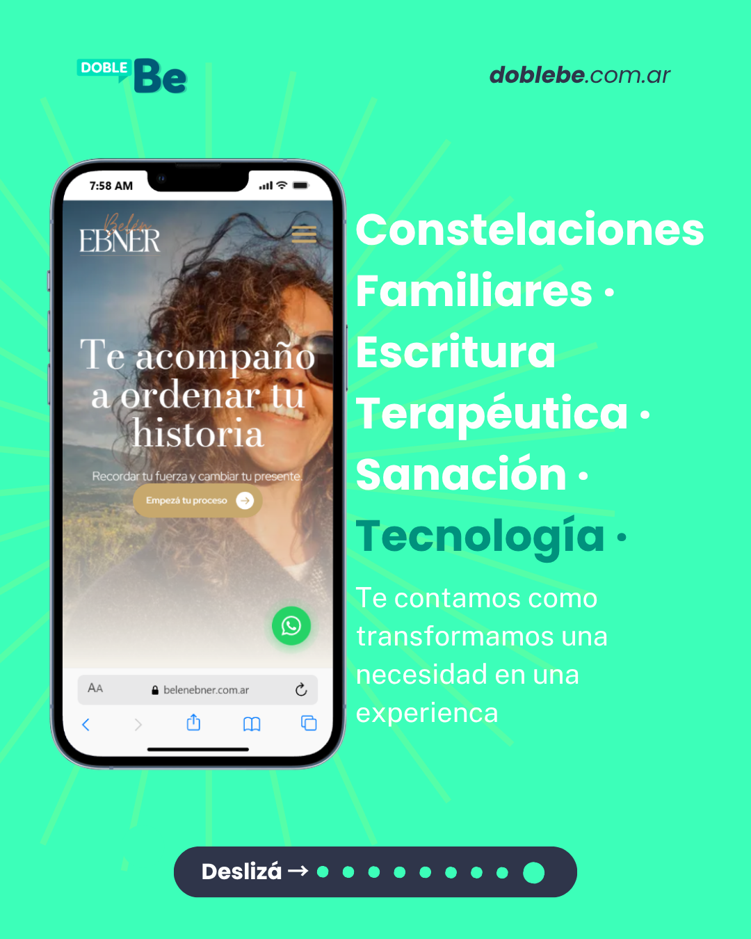 Desarrollo web para Belén Ebner: sitio de alto rendimiento con Astro y WordPress Headless en Córdoba