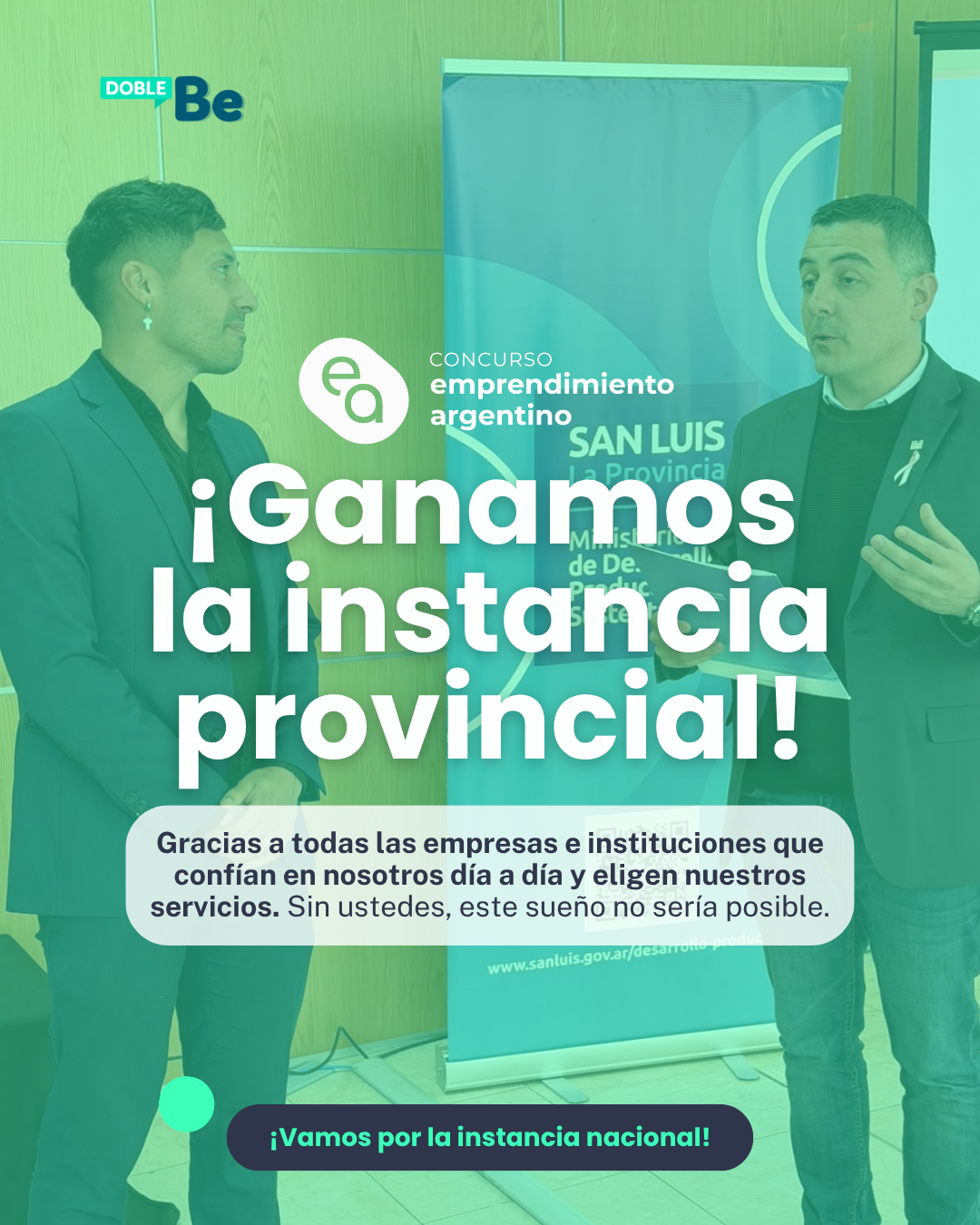 DobleBe ganó la etapa provincial de Emprendimiento Argentino 2026 en San Luis